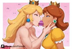 2girls ai_generated big_breasts double_dildo double_dildo_deepthroat floresai huge_breasts lesbian mario_(series) nintendo patreon patreon_url patreon_username princess princess_daisy princess_peach royalty sex_toy super_mario_bros teasing throat_bulge yuri