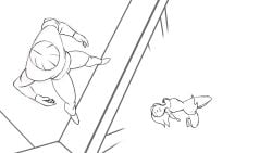 animated bare_legs bare_shoulders black_and_white blank_background carrying_partner closing_eyes commission dead dying grieving half_open_eyes head_tilted_back holding_partner levitating levitation line_art long_hair_female looking_at_partner luke_skywalker mary_(star_wars_(marvel_1977)) megadraws24 no_color no_sound parted_lips ruined_dress short_hair_male star_wars_(marvel_1977) star_wars_legends tagme the_force torn_dress unconscious unconscious_female video