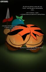 1girls ass ass_focus blue_hair boots comic cookie_run female female_focus female_only giygal headwear long_hair partially_clothed spear sweat sweating thick_ass thick_thighs tiger_lily_cookie tiger_stripes