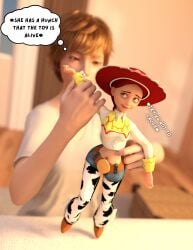 2girls 3d 3d_(artwork) 3d_model 3d_render 3dcg back_turned belly belly_button belly_tickling cow_girl cowgirl cowgirl_outfit cute_expression cute_face daz3d daz_studio doll doll_girl female female_focus female_only girls_love girls_only japanese_female jessie_(toy_story) kaori_(zazkinkart) macro/micro micro micro_macro microphilia oc original_character ragdoll render self_upload smaller_female speech_bubble tickle_belly tickle_fetish tickle_torture tiny_female toy toy_girl toy_story trying_not_to_giggle trying_not_to_laugh trying_to_be_quiet tummy wholesome wholesome_couple young_adult yuri zazkinkart