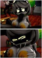 2girls 3boys big_breasts big_nipples big_thighs blush boobjob bottom_heavy breast_play breasts comic completely_nude cum cum_in_mouth cum_inside dark-skinned_male dark_skin drone english_text female female_focus female_robot glitch_productions high_resolution holding_breast human human_is_better human_on_humanoid human_on_robot humanoid interspecies j_(murder_drones) large_breasts markings murder_drones n_(murder_drones) naked nipples open_mouth oral paizuri paizuri_fellatio penis ponytails pussy robot robot_girl screen_face sex sfm short_hair shortstack source_filmmaker standing_sex straight tail tattoo thick_thighs thighs titjob twintails uncensored unseen_male_face v_(murder_drones) watching watching_sex white_body white_hair whiteweasel wide_hips yellow_eyes yellow_nipples