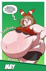axel-rosered bbw belch belching big_belly burp burping exhausted fat fat_female fat_thighs may_(pokemon) morbidly_obese morbidly_obese_female obese obese_female pokemon pokemon_oras pokemon_rse ssbbw tagme thick