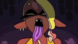 1boy 1girls animated animated_image dark-skinned_female dark_skin deep_cut_(splatoon) frye_(splatoon) frye_onaga humanoid humanoid_female inkling inkling_girl licking_penis light-skinned_male light_skin long_tongue nintendo purple_tongue small_penis small_penis_adoration splatoon splatoon_(series) splatoon_3 tentacle_hair tongue tongue_fetish tongue_on_penis tongue_out tongueplay waffafries yellow_bikini yellow_eyes yellow_hair