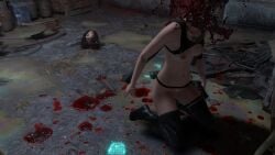 1girls 3d ada_wong artist_request beheaded blood breasts copyright_request decapitation female female_death garry's_mod gore guro human human_female nipples resident_evil ryona