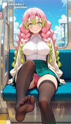 1girls 2026 ai_assisted ai_generated anime artist_name bangs blue_sky blush breasts bust cloud demon_slayer explicit feet female female_only gradient_hair green_eyes green_hair haori hi_res high_quality high_resolution highres japanese_clothes kanroji_mitsuri kimetsu_no_yaiba long_hair long_sleeves mitsuri_kanroji mole mole_under_eye multicolored_hair outdoors patreon patreon_username pink_hair shirt skirt sky skypassion soles solo stable_diffusion thighhighs uniform watermark