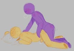 alan_becker animation_vs_minecraft circle_head doggy_style eyes_rolling_back gay gay_anal gay_sex lying_on_bed lying_on_stomach moan moaning motion_lines non-human non-human_only pillow pillow_grab purple_(avm) purple_body purple_skin simple_background steam steamy_breath stickfigure stickman toony yellow_(avm) yellow_body yellow_skin