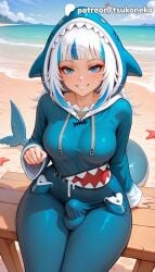 gawr gura from hololive by tsukoneko