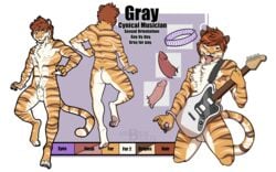 16:10 alpha_channel animal_genitalia animal_penis anthro balls bracelet brown_body brown_fur brown_hair electric_guitar english_text felid feline_penis fur genitals gray_(graydiel) guitar guitar_pick hair humanoid_genitalia humanoid_penis jewelry male mammal model_sheet multicolored_body multicolored_fur musical_instrument nude orange_body orange_fur pantherine penile_spines penis plucked_string_instrument purple_eyes requiembeatz sheath solo string_instrument stripes text tiger tongue tongue_out white_body white_fur widescreen