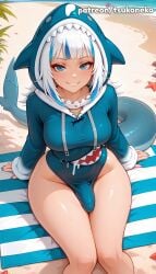 gawr gura from hololive by tsukoneko