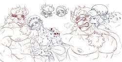 alternate_species bara eustass_kid furry furry_male furry_only gay gay_sex jerking jerking_off jerking_off_another jerkingoff jerkingoff_another licking licking_neck male male_only masturbating masturbating_other masturbation muscular muscular_anthro muscular_male one_piece trafalgar_law wdp66281167