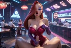 1girls 6+boys ai_generated alcohol artist_name bar_stool bare_shoulders breasts brown_hair cleavage clothed_female_nude_male clothes_pull cocktail_dress cocktail_glass collarbone crowd cup dress drinking_glass earrings elbow_gloves erection eyeshadow fake_art female gloved_handjob gloves green_eyes hair_over_one_eye handjob hi_res indoors jessica_rabbit jewelry large_breasts latex_gloves lips lipstick long_hair looking_at_viewer makeup multiple_boys multiple_girls nude open_mouth patreon_logo patreon_username penis pov pov_crotch purple_dress purple_eyeshadow purple_gloves r34arts red_dress red_hair red_lips restaurant side_slit sitting solo_focus standing stool straight strapless strapless_dress tongue uncensored who_framed_roger_rabbit wine_glass