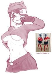 cappie_(miside) cool_mita_(miside) cosplay joe_ze_art miside mita-chan pepper_cos