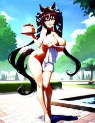 ai_generated cake nude park stable_diffusion umamusume vivlos_(umamusume)