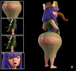 archer queen (clash of clans) fan art