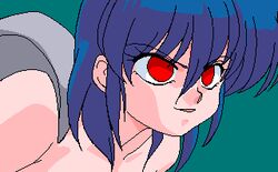 1girls 90s animated armpits blue_background blue_eyes blue_hair breasts changing_eye_color claws closed_eyes corruption evil evil_grin eyebrows_visible_through_hair eyes_visible_through_hair female game_cg guyna-rock_ii guynarock_(series) hanging_breasts implied_sex lowres matching_hair/eyes medium_breasts meg_(guynarock) mind_control moaning nipples no_pupils nude open_mouth orgasm rape red_eyes sex shoulder_grab silence_(company) simple_background sweat tongue vykal