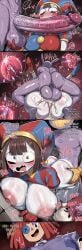 2girls big_breasts comic cum cum_in_pussy dialogue geulimykun_(skbyunea413) glitch_productions impregnation jax_(tadc) jax_(the_amazing_digital_circus) jester large_breasts looking_at_penis mating_press penis_awe pomni pomni_(the_amazing_digital_circus) ragatha_(the_amazing_digital_circus) sex straight tadc tagme the_amazing_digital_circus ykun