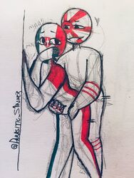 2boys anal anal_sex countryhumans crying erection fascist_italy_(countryhumans) forced from_behind gay hand_on_mouth japanese_empire_(countryhumans) male male/male nude penis rape sex tears