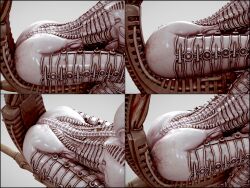 1girls 3d alien alien_(franchise) ass big_ass female female_only fossil hr_giger science_fiction solo solo_female space_jockey