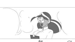 1boy 1boy1girl 1girls animated big_breasts black_and_white clothed_sex clothing comic_dub dark-skinned_female dark_skin endymionva glasses mp4 office_lady rough_sex secretary slide slideshow sound sound_effects source_request tagme video voice_acted