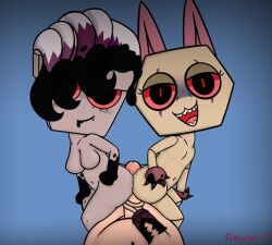 breasts dandy's_world duo feline female pov self_insert tobiastns_(artist) twisted_brusha_(dandy's_world) twisted_scraps_(dandy's_world) yellow_body