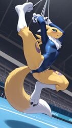 ai_generated digimon dildo fox furry leotard renamon yellow_body