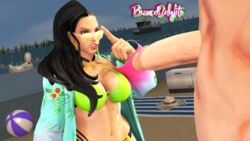 1girls 3d 3d_(artwork) beach big_penis bikini bikini_top bizarredelights black_hair brazilian brazilian_female breasts brown_eyes capcom clothed_female_nude_male earrings female glasses huge_cock huge_penis interracial large_penis latina laura_matsuda long_hair looking_over_eyewear looking_over_glasses looking_over_sunglasses male nude orange-tinted_eyewear outdoors outside penis redbone source_filmmaker street_fighter street_fighter_v sunglasses swimsuit tinted_eyewear video_games yellow-tinted_eyewear