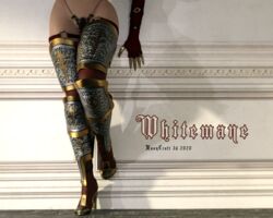 2020 3d blizzard_entertainment boots female female_only legs long_legs mooncraft pinup sally_whitemane scarlet_crusade thick_thighs thighhighs thighs thong warcraft world_of_warcraft