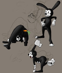 absurd_res anthro carrot_dildo disembodied_hand disembodied_penis disney fucked_silly gay genitals group hi_res lagomorph leporid looking_pleasured male male/male male_only mammal object_insertion oswald_(character) oswald_the_lucky_rabbit penis pmn_(artist) presenting rabbit solo yaoi