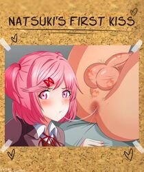 1boy 1girls anus ass blush clothed doki_doki_literature_club drool_string female female_rimming_male glazinbuns hairy_anus kiss_marks lipstick_mark lipstick_on_ass lipstick_on_asshole lipstick_on_balls male male_anilingus natsuki_(doki_doki_literature_club) penis rimjob rimming school_uniform straight stray_anal_hair stray_pubic_hair