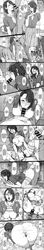 all_fours bar_censor black_and_white blush breasts censored cheating_wife comic cuckold cum dark_hair doggy_style humiliation large_breasts mature_female milf monochrome netorare nipples no_bra no_panties oda_non on_fours oral sex