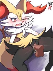 3:4 blush bodily_fluids braixen censored cum cum_in_pussy cum_inside cum_leaking disembodied_penis drooling female genital_fluids genitals hi_res human interspecies looking_down lying male mammal missionary_position nintendo on_back one_eye_closed open_mouth penetration penis plusion_d pokémon_(species) pokemon pokemon_(species) pokephilia pussy pussy_juice saliva sex simple_background spiral_eyes stick straight sweat tears vaginal_penetration video_games