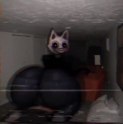 3d 3d_animation big_ass big_mouth big_penis black_shirt cat_ears clapping color creepy creepy_face creepy_smile guhg_kemon lamp monster non-human non-human_head pillow red_sofa size_difference sound static tagme toony_face vhs_filter video