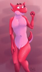 2020 anthro digital_media_(artwork) digital_painting_(artwork) genitals kobold lewd_lotl male male_only mani_(lewd_lotl) nude penis portrait realistic solo standing