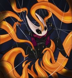 bug female hollow_knight hollow_knight_(franchise) hornet_(hollow_knight) spider tentacle the_infection_(hollow_knight)