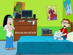 american_dad breasts brother_and_sister flashing_breasts hayley_smith no_bra steve_smith
