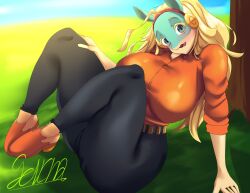 adult animal_face animal_head anthro arched_back ass ass_focus big_thighs black_pants blonde_hair blue_eyes body_focus boku_no_hero_academia buttoned_shirt canine casual_clothes clothed curvy_body daytime erotic erotic_pose eye_contact fanservice female fetish furry grass hip_focus human humanoid ippan_josei leaning_back leggings legs_spread long_hair long_legs long_sleeves looking_at_viewer mammal my_hero_academia nature orange_shirt outdoors provocative quirked_human_(my_hero_academia) relaxed_pose seductive sencna_r18 sexualized sexy sitting slim_waist softcore solo suggestive suggestive_pose tall_female teasing teasing_pose thick_thighs thigh_focus tight_clothes tight_pants tight_shirt tree wide_hips