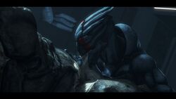 16:9 3d 3d_(artwork) 4k absurd_res alien auguscus_acilcolus balls black_bars digital_media_(artwork) duo fellatio genitals hi_res humanoid_genitalia humanoid_penis krogan letterbox male male/male mass_effect nude oral penile penis penis_grab rooking sex source_filmmaker turian video_games widescreen