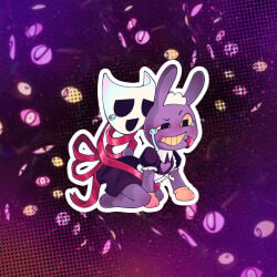 1boy1girl 1girl1boy 2d gangle_(the_amazing_digital_circus) jax_(the_amazing_digital_circus) sticker straight tagme the_amazing_digital_circus