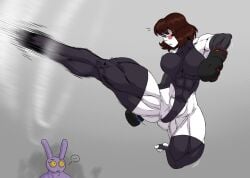 1girls abs bare_arms bare_legs bare_shoulders bare_thighs big_breasts brown_hair bunny_boy bunny_ears color female fight fit_female hi_res jax_(the_amazing_digital_circus) kick kicking large_breasts light-skinned_female light_skin muscles muscular muscular_arms muscular_female muscular_legs muscular_thighs pomni_(the_amazing_digital_circus) short_hair sirgabs the_amazing_digital_circus thick_thighs very_muscular