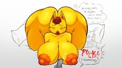 16:9 animal_crossing anthro big_breasts big_butt breasts butt disappointed domestic_cat duo english_text faceless_character faceless_male felid feline felis female flakysalt genitals hi_res huge_breasts huge_butt humiliation hyper hyper_breasts hyper_butt kaitlin_(animal_crossing) male male/female mammal mature_female nintendo penis penis_humiliation premature_ejaculation small_penis small_penis_humiliation text widescreen