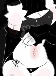 1female 1girl 2023s 2026s arctic_fox belly belly_blush belly_button bikini_bottom black_background blush breasts curvy curvy_female curvy_figure face_hidden face_out_of_frame female female_only fox kit_community kit_community_v2 maruko_fox midriff midriff_showing mika_kit milf panties sexy sexy_body sfw slightly_chubby slightly_chubby_female top topwear torso white white_fur