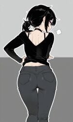 1female 1girls ai_generated ashley_graves back_view bed belly belly_button black_choker black_hair blush blushing_at_viewer blushing_female breasts choker crouched crouching crouching_female curvy curvy_body curvy_female curvy_figure cute cute_face cute_female female female_focus female_only fetish goth goth_girl gothic gothic_girl imminent_anal imminent_fellatio imminent_oral imminent_orgasm imminent_penetration imminent_rape imminent_sex imminent_vaginal inclined looking_at_viewer looking_pleasured medium_breasts necklace pants perfect_legs purple_eyes pussy seduction seductive seductive_body seductive_eyes seductive_gaze seductive_look seductive_mouth seductive_pose seductive_smile sexy_body sexy_pose sheet shirt showing_pussy smile smiling smiling_at_viewer submissive submissive_female sweaty_feet the_coffin_of_andy_and_leyley vagina yandere yandere_eyes