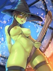 1girls 2d 2d_(artwork) 2d_artwork almost_naked almost_nude areolae arm_behind_back bare_arms bare_belly bare_breasts bare_chest bare_hands bare_hips bare_midriff bare_navel bare_nipples bare_pussy bare_shoulders bare_skin bare_thighs bare_tits bare_torso belly belly_bulge belly_button bewitching_thighs big_breasts black-haired_female black_hair blurred_background blurry_background breasts broom broom_riding busty busty_female busty_girl child_bearing_hips collarbone curvaceous curvaceous_body curvaceous_female curvaceous_figure curvaceous_hips curvy curvy_body curvy_female curvy_figure curvy_hips digital digital_art digital_drawing digital_drawing_(artwork) digital_media digital_media_(artwork) drawing elphaba exposed_arms exposed_belly exposed_breasts exposed_chest exposed_hips exposed_midriff exposed_navel exposed_nipples exposed_pussy exposed_shoulders exposed_skin exposed_thighs exposed_torso female female_focus female_only fertile_hips fingernails fingers green-eyed_female green_eyes green_skin green_skinned_female groin hair_between_eyes hand_behind_back head_tilt high_resolution highres hip_dips indoor indoor_nudity indoors inframammary_fold inguinal_crease inguinal_ligament kagato007 large_boobs large_breasts lean_figure linea_alba long_hair looking_sideways looking_to_the_side midriff mostly_nude naked naked_female naked_woman narrow_waist navel nearly_nude nipples nude nude_female nudity open_mouth parted_lips plump_pussy plump_vulva practically_nude pussy pussy_juice pussy_juice_drip pussy_lips shiny_breasts shiny_legs shiny_nipples shiny_shoulders shiny_skin shiny_thighs shoulders slender_body slender_waist slim_waist solo standing stomach thick_thighs thighband thighs tilted_head tongue uncensored uncensored_breasts uncensored_nipples uncensored_pussy uncensored_vagina underboob upper_body vaginal_juice vaginal_juice_drip wicked wide_hips witch witch_hat