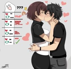 1boy 2girls challenge haru_okumura karbuitt makoto_niijima page_2 persona persona_5 persona_5_royal ren_amamiya strip_game