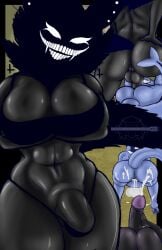 1futa 1girls absurd_res anthro ass backrooms_creature balls big_breasts black_body bodily_fluids breasts clothing crossover cum digital_media_(artwork) duo eeveelution erection eviljonte female fur futa_on_female futanari generation_1_pokemon genital_fluids genitals hair herm hi_res humanoid intersex intersex/female intersex_penetrating karelia_(ace_rattman) karelia_(acerattman) karelia_futanari_(acerattman) mammal monster nintendo nipples nude penetration penile penis piercing pokemon pokemon_(species) sex smile smiler_(the_backrooms) tail teeth the_backrooms thick_thighs vaporeon