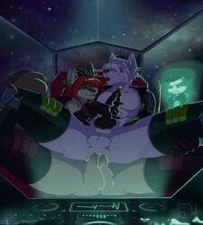 2d_animation anal anal_sex animal_genitalia animal_penis animate_inanimate animated anthro anthro_on_anthro anthro_penetrated anthro_penetrating anthro_penetrating_anthro anthro_penetrating_male ass balls bodily_fluids canid canine canine_genitalia canine_penis canis clothing colored cum cum_in_ass cum_inside cumshot darkeye detailed digital_media_(artwork) domestic_cat domestic_dog duo ejaculation erection felid feline felis femboy flabbyotter fur genital_fluids genitals hair husky knot knotted_penis leona_(aka)_little_one living_plushie male male/male male_penetrated male_penetrating male_penetrating_male mammal mature_anthro mature_male moan nordic_sled_dog on_bottom on_top penetration penile penile_penetration penis penis_in_ass plushie presenting reverse_cowgirl_position sex shaded sledge sledge_revorse space spacecraft spitz vehicle