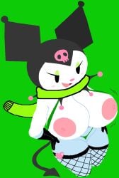 sanrio kuromi dream-cassette cassettedream hoshime breasts big_breasts scarf green_scarf tits big_tits