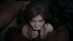 1boy 1girl1boy 1girls 3d big_penis black_penis blowjob breasts brown_eyes brown_hair cabezadeperro00 curvy curvy_figure dark-skinned_male dark_skin face_fucking female genitals girl hand_on_head huge_cock interracial interracial_sex lara_croft lara_croft_(survivor) large_penis long_hair looking_at_viewer male naked naked_female oral oral_sex penis penis_in_mouth pov sexy tomb_raider tomb_raider_(survivor) white_body woman