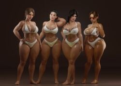 3d 4girls angelina_jolie ass big_ass big_breasts bikini breasts busty call_of_duty call_of_duty_modern_warfare_2_(2022) call_of_duty_warzone cursedmadara female female_focus female_only hourglass_figure huge_ass lara_croft lara_croft_(angelina_jolie) lara_croft_(classic) lara_croft_(cod) lara_croft_(survivor) large_ass tagme thick_thighs tomb_raider tomb_raider_(classic) tomb_raider_(survivor) wide_hips
