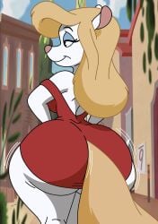 1girls animaniacs big_booty big_butt butt_expansion female ga-bi17 minerva_mink solo warner_bros